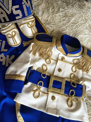 1st Birthday Baby Boy Prince costume navyblue new