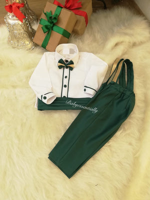 1st Birthday Baby Boy Prince costume, 2nd Birthday Green suite