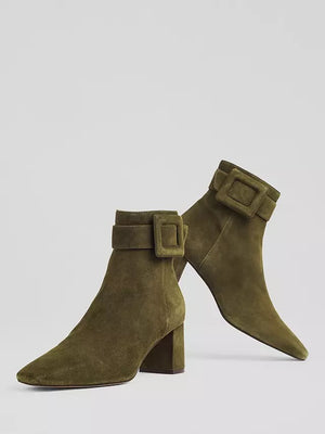 Wilde Suede Ankle Boots, Khaki, 5