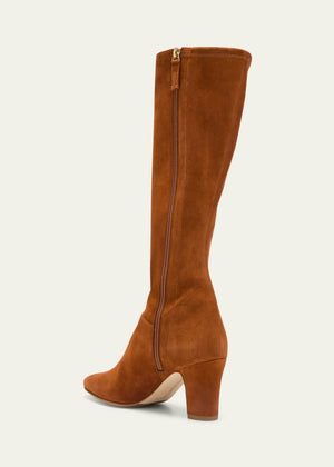 Pitana Suede Block-Heel Knee Boots