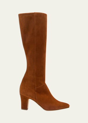 Pitana Suede Block-Heel Knee Boots