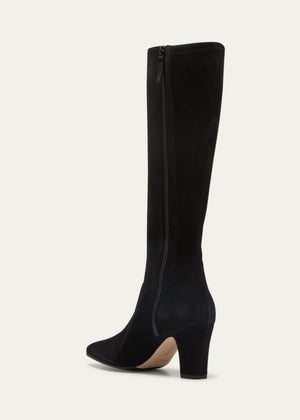 Pitana Suede Block-Heel Knee Boots