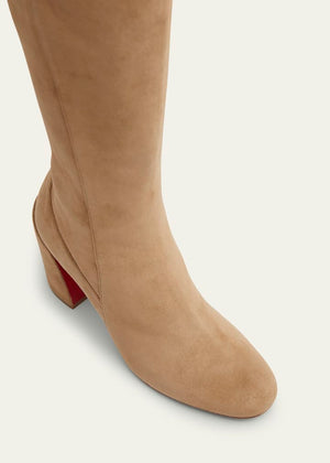 Jane Suede Red Sole Knee Boots