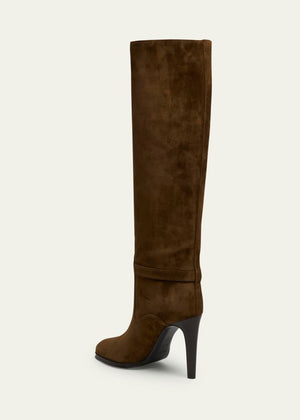 Diane Suede YSL Buckle Knee Boots