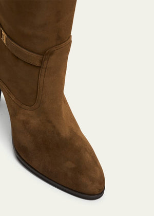 Diane Suede YSL Buckle Knee Boots