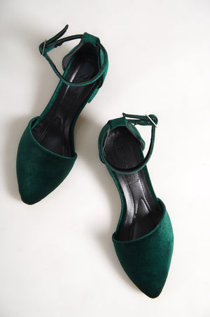 GREEN VELVET SHOES