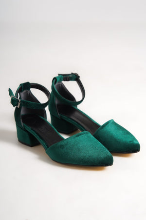 GREEN VELVET SHOES