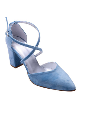 Wedding shoes for bride blue