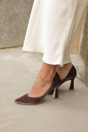 Wedding Shoes, Green Velvet Heels