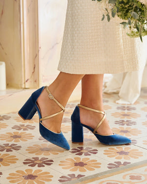 Navy Velvet Shoes, Burgundy Velvet Bridal Heels