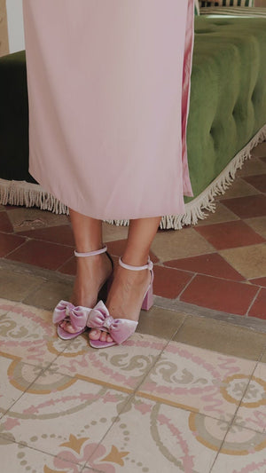 Pink Velvet Shoes