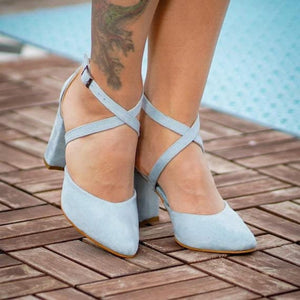 Blue Custom Made Heels,