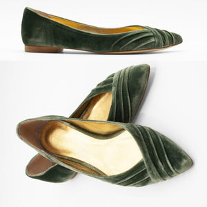 Green Flat Shoes, Wedding Flat Shoes