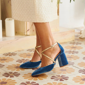 Navy Velvet Shoes, Burgundy Velvet Bridal Heels