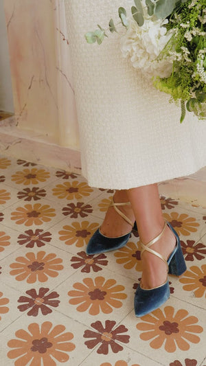 Navy Velvet Shoes, Burgundy Velvet Bridal Heels