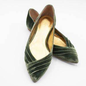 Green Flat Shoes, Wedding Flat Shoes